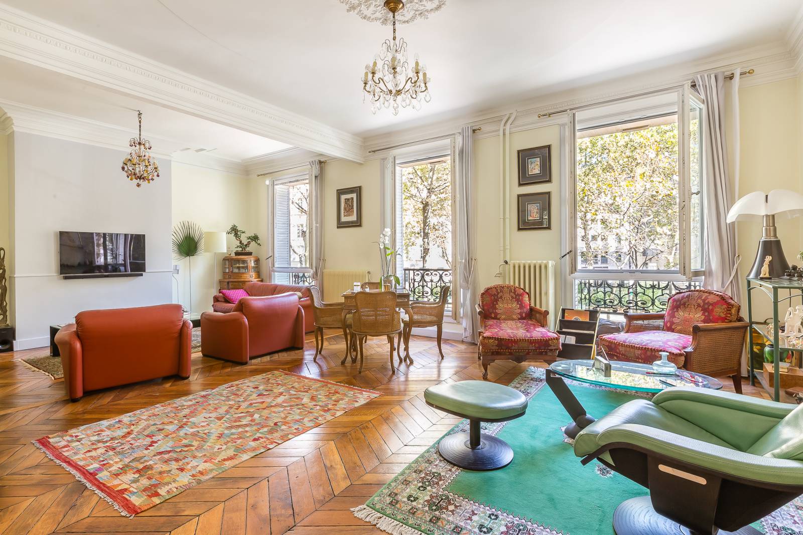 Salon - appartement familial de standing - Boulevard Raspail - Century 21 Assas Raspail Paris 6ème