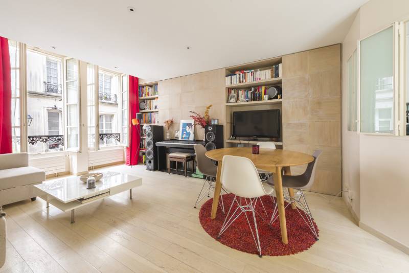 Séjour - appartement T2 à vendre rue Princesse - Paris 6ème