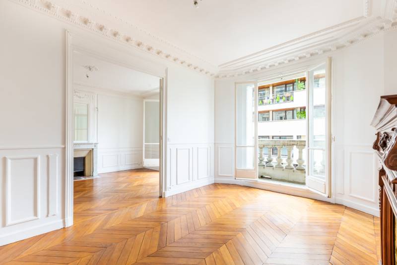 Salon - Location non meublée - rue Albert de Lapparent, Paris 7ème - Century 21 Assas Raspail