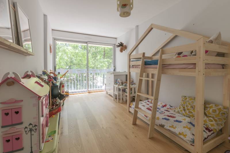 Chambre 2 enfants - Appartement T3 avec balcon - Paris 19ème - Century 21 Assas Raspail