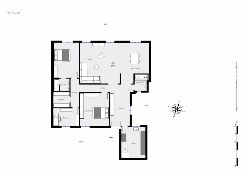 Appartement familial avec 3 chambres dans un immeuble Haussmannien de standing - Paris 6ème : rue Stanislas - métro Notre-Dame des Champs  