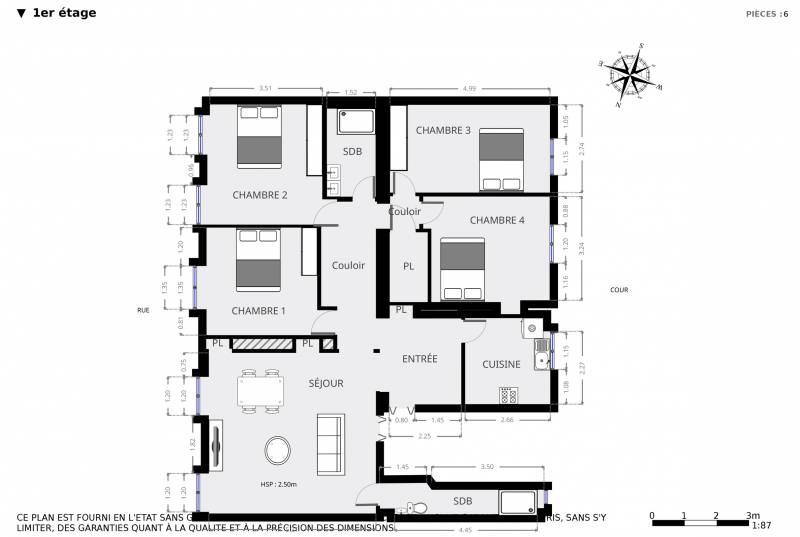 Appartement familial avec quatre chambres - Paris 11ème : rue Saint Sabin / Bastille  