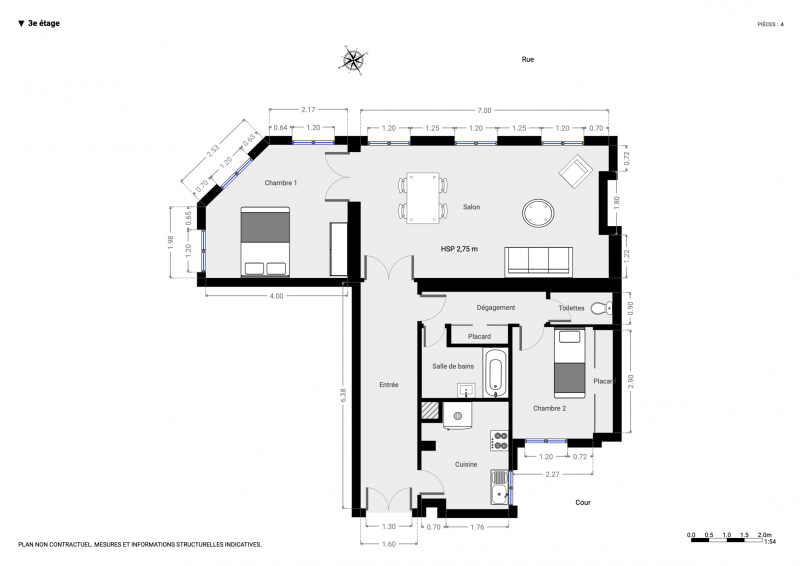 Appartement 3 pièces - Paris 14ème / limite 6ème : rue Léopold Robert - Boulevard du Montparnasse | métro Vavin  