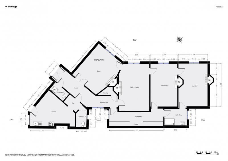Appartement 4 pièces en étage élevé avec ascenseur - Paris 6ème : Boulevard Raspail | Notre-Dame des Champs  