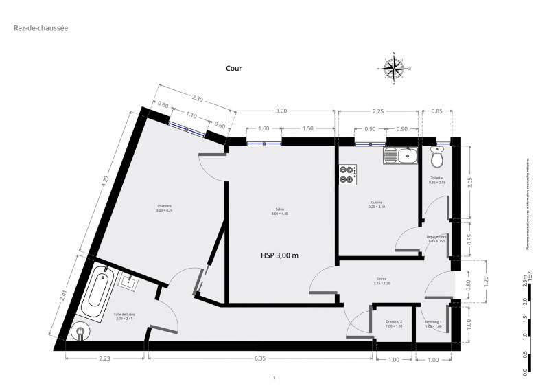 Plan 2D - agence immobilière Paris 6ème - Century 21 Assas Raspail