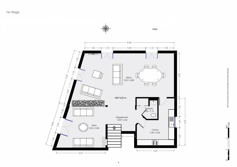 Maison - plan 2D 1 - rue d'Odessa - Paris 14ème