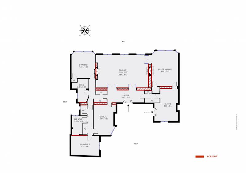 NON DISPONIBLE CAR ACTUELLEMENT LOUÉ - Appartement familial en étage élevé avec 4 chambres - Paris 6ème : rue Huysmans 