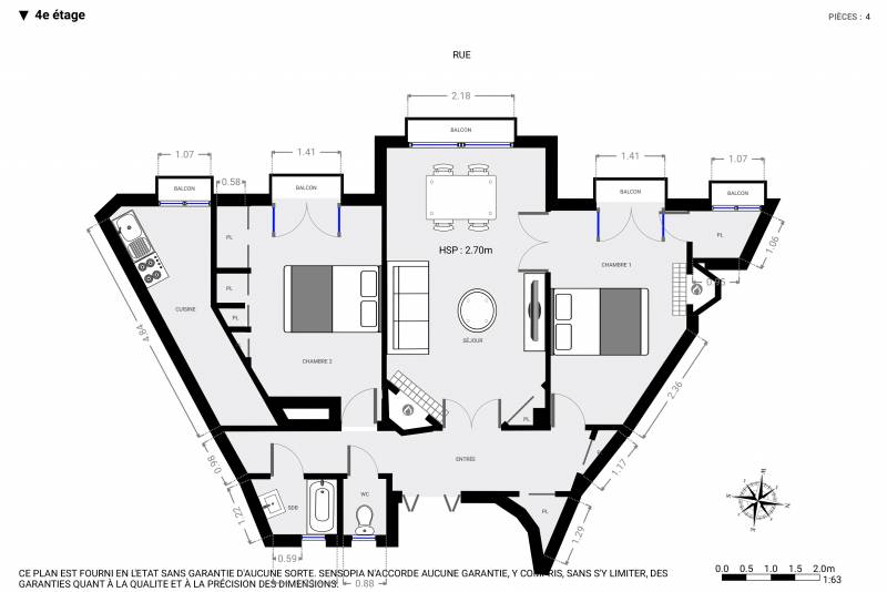 Appartement 3 pièces situé au 4ème étage avec ascenseur - Paris 6ème : Boulevard Raspail | métro Vavin - quartier Notre-Dame des Champs  