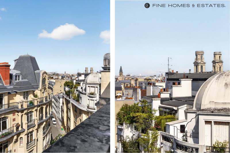 Appartement 5 pièces en étage avec ascenseur - terrasse et balcon - vue dégagée - Paris 6ème : rue Huysmans - proche du Jardin du Luxembourg  