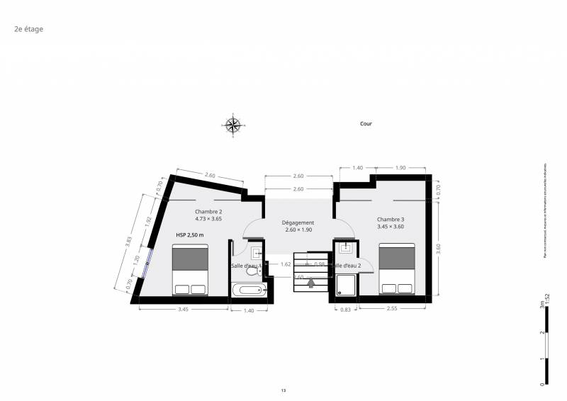 Maison - plan 2D 3 - rue d'Odessa - Paris 14ème