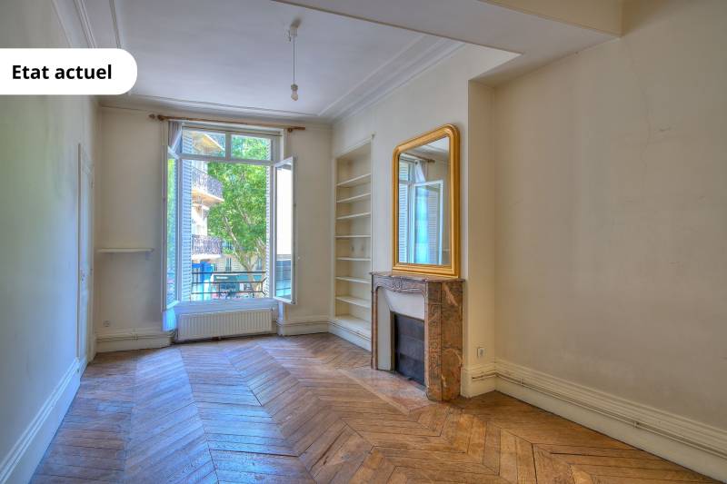 Appartement 3 pièces à rénover avec 2 chambres situé au 1er étage avec ascenseur : Paris 6ème : rue Monsieur Le Prince | Jardin du Luxembourg  