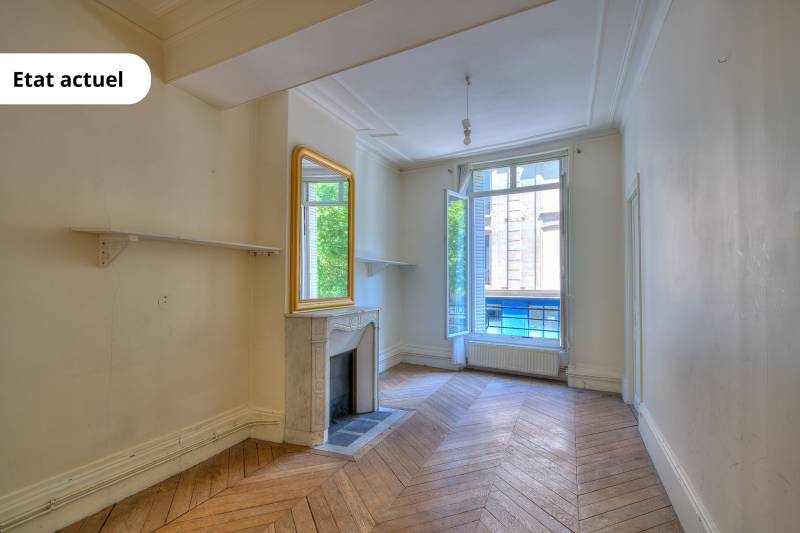 Appartement 3 pièces à rénover avec 2 chambres situé au 1er étage avec ascenseur : Paris 6ème : rue Monsieur Le Prince | Jardin du Luxembourg  