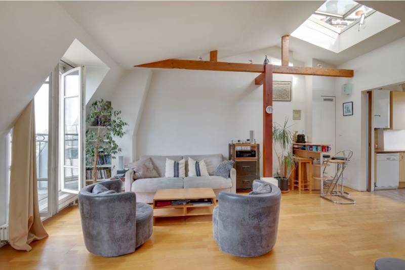 Appartement 4 pièces au dernier étage - Paris 14ème / limite 6ème : rue d'Odessa  