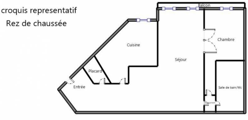 Appartement 2 pièces avec balcon en rez-de-jardin et dernier étage - Paris 14ème - limite 6ème : rue Boissonade | quartier Montparnasse  