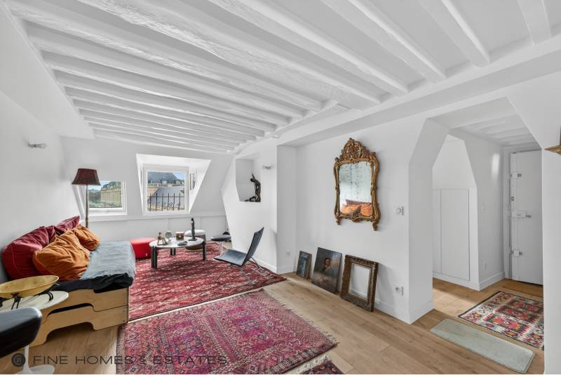 Appartement 3 pièces avec 2 chambres au dernier étage avec vue dégagée sur le Jardin du Luxembourg - Paris 6ème : rue de Vaugirard  