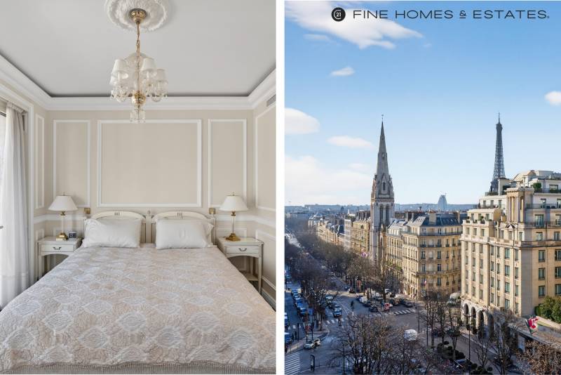 Appartement avec vue Tour Eiffel, étage élevé et balcon, au cœur de l’avenue George V - Paris 8ème : Triangle d’Or  