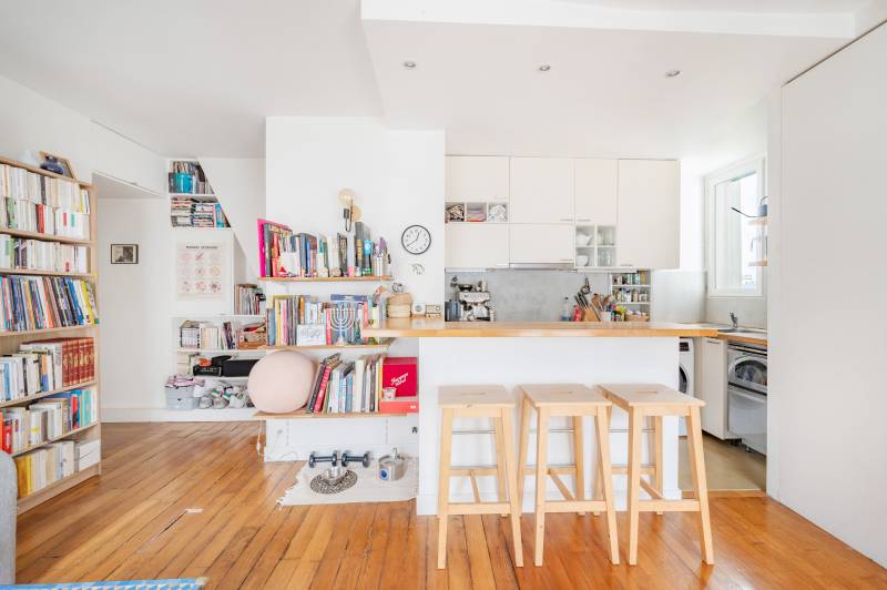 Appartement 3 pièces avec 2 chambres au 5ème étage avec ascenseur : Paris 14ème limite 6ème : Vavin - Port Royal  