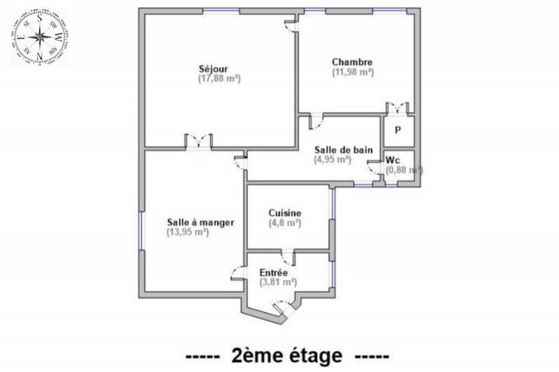 Appartement 3 pièces à rénover au 2ème étage - Paris 16ème : rue Poussin | quartier Auteuil  