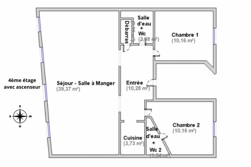 Appartement 3 pièces situé au 4ème étage avec ascenseur - Paris 6ème : rue d'Assas | Jardin du Luxembourg  