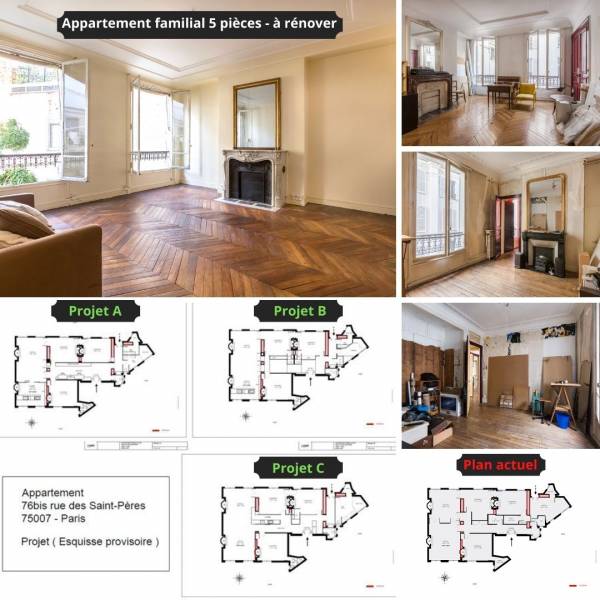 Appartement de standing à vendre / à rénover / rue des Saints-Pères, 75007 Paris