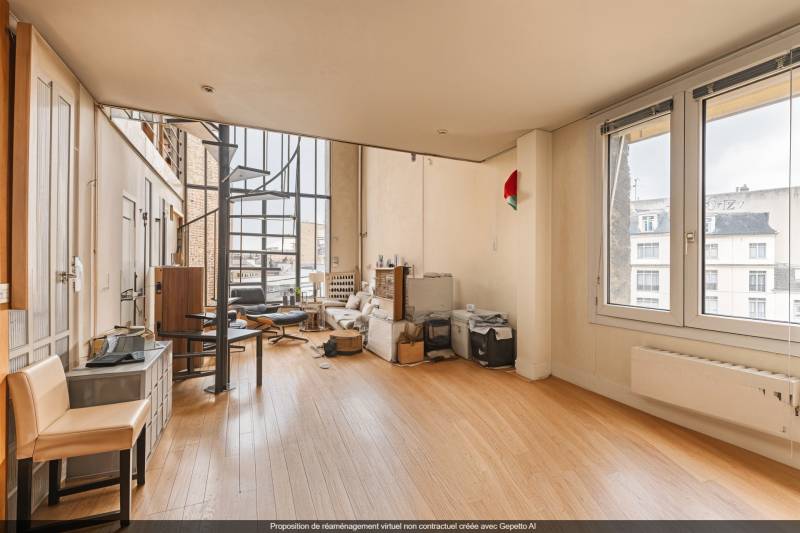 Atelier d'artiste situé au 3ème étage avec ascenseur d'un immeuble Art Deco de standing - Paris 14ème limite 6ème : rue Delambre | quartier Montparnasse  