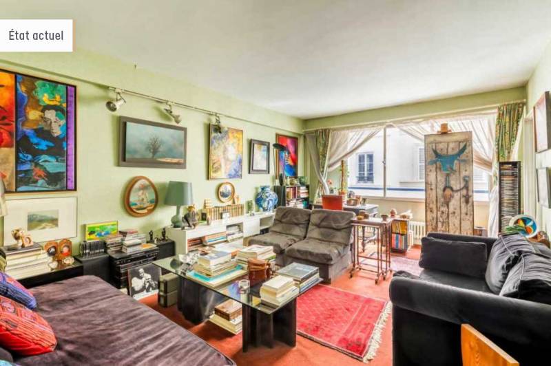 Appartement 3 pièces avec 2 chambres situé au 2ème étage avec ascenseur : Paris 7ème : rue Augereau - quartier Gros Caillou   