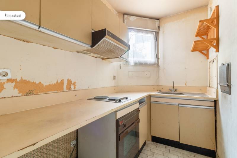 Appartement 2 pièces à rénover avec une place de parking - Paris 14ème - proche 6ème : rue Larochelle | quartier Montparnasse  