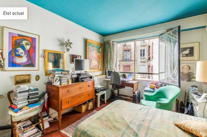 Appartement 3 pièces avec 2 chambres situé au 2ème étage avec ascenseur : Paris 7ème : rue Augereau - quartier Gros Caillou   