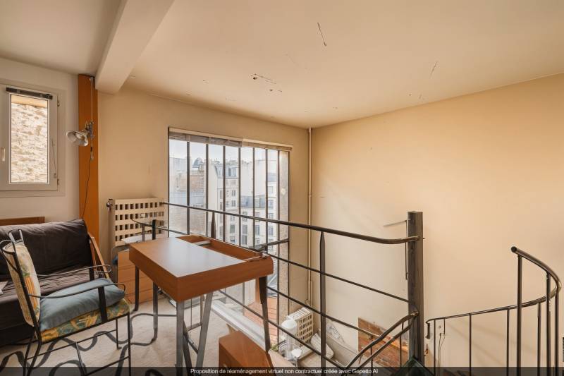 Atelier d'artiste situé au 3ème étage avec ascenseur d'un immeuble Art Deco de standing - Paris 14ème limite 6ème : rue Delambre | quartier Montparnasse  