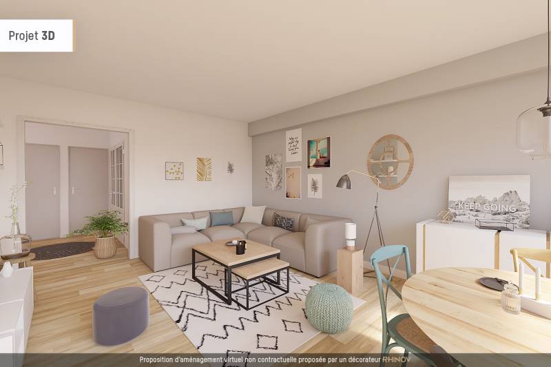 Appartement 3 pièces avec 2 chambres situé au 2ème étage avec ascenseur : Paris 7ème : rue Augereau - quartier Gros Caillou   