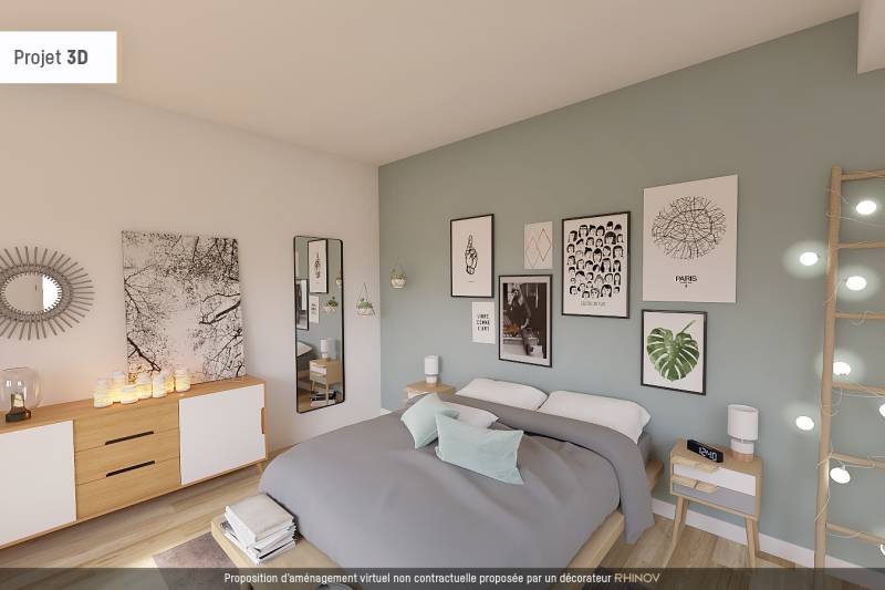 Appartement 3 pièces avec 2 chambres situé au 2ème étage avec ascenseur : Paris 7ème : rue Augereau - quartier Gros Caillou   